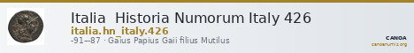 Italia  Historia Numorum Italy 426 — CANOA