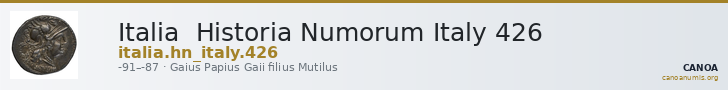 Italia  Historia Numorum Italy 426 — CANOA