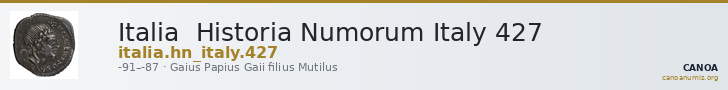 Italia Historia Numorum Italy 427 — CANOA