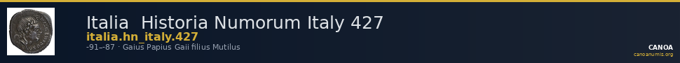 Italia Historia Numorum Italy 427 — CANOA