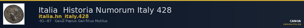 Italia Historia Numorum Italy 428 — CANOA