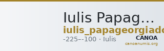 Iulis Papageorgiadou-Banis 1997 Series IX — CANOA