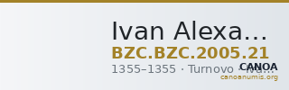 Ivan Alexander (Bulgaria) — Assarion (Turnovo, 1355) — CANOA