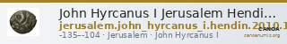 John Hyrcanus I Jerusalem Hendin 2010 1132-1133 and 1135 and 1137 and 1139-1141 — CANOA