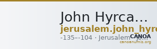John Hyrcanus I Jerusalem Hendin 2010 1136 — CANOA