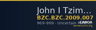 John I Tzimiskes — Coin (Uncertain Value) (Uncertain Mint, 969) — CANOA