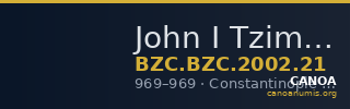 John I Tzimiskes — Nomisma Histamenon (Constantinople, 969) — CANOA