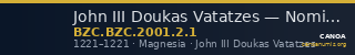 John III Doukas Vatatzes — Nomisma Hyperpyron (Magnesia, 1221) — CANOA
