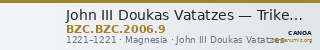 John III Doukas Vatatzes — Trikephalon (Aspron Trachy) (Magnesia, 1221) — CANOA
