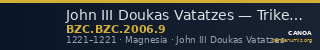John III Doukas Vatatzes — Trikephalon (Aspron Trachy) (Magnesia, 1221) — CANOA