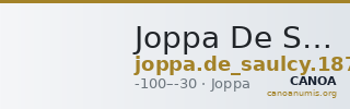 Joppa De Saulcy 1874 p. 177, 2 — CANOA