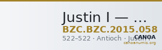 Justin I — Decanummium (Antioch, 522) — CANOA