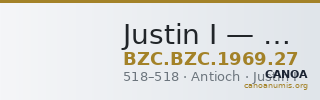 Justin I — Half Follis (Antioch, 518) — CANOA