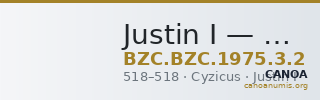 Justin I — Half Follis (Kyzikos, 518) — CANOA