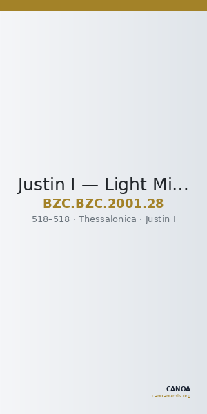Justin I — Light Miliarense (Thessalonike, 518) — CANOA