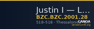 Justin I — Light Miliarense (Thessalonike, 518) — CANOA
