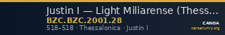 Justin I — Light Miliarense (Thessalonike, 518) — CANOA