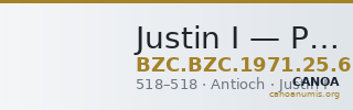 Justin I — Pentanummium (Antioch, 518) — CANOA