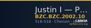Justin I — Pentanummium (Cherson, 518) — CANOA