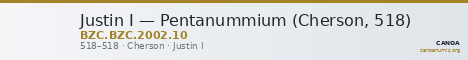 Justin I — Pentanummium (Cherson, 518) — CANOA