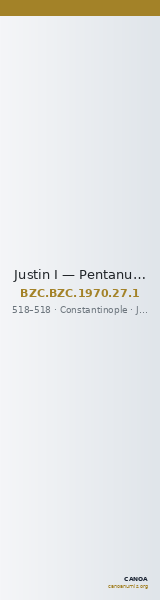 Justin I — Pentanummium (Constantinople, 518) — CANOA