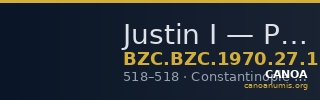 Justin I — Pentanummium (Constantinople, 518) — CANOA