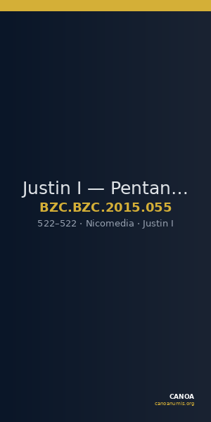 Justin I — Pentanummium (Nikomedeia, 522) — CANOA