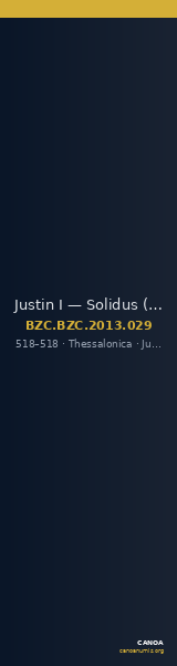 Justin I — Solidus (Thessalonike, 518) — CANOA