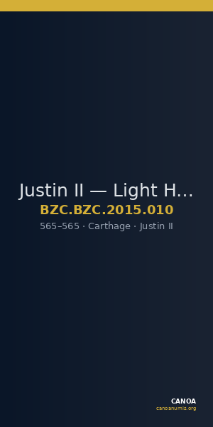 Justin II — Light Half Siliqua (Carthage, 565) — CANOA