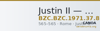 Justin II — Pentanummium (Rome, 565) — CANOA