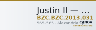 Justin II — Solidus (Alexandria, 565) — CANOA
