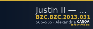 Justin II — Solidus (Alexandria, 565) — CANOA