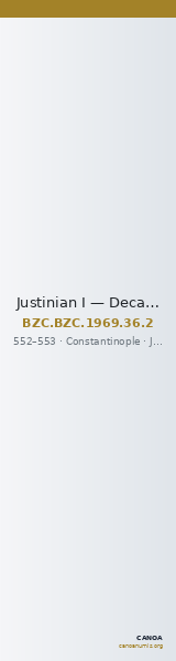 Justinian I — Decanummium (Constantinople, 552–553) — CANOA