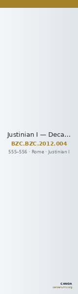 Justinian I — Decanummium (Rome, 555–556) — CANOA