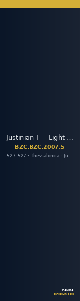 Justinian I — Light Miliarense (Thessalonike, 527) — CANOA
