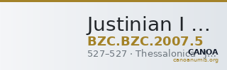 Justinian I — Light Miliarense (Thessalonike, 527) — CANOA