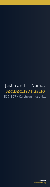 Justinian I — Nummus (Carthage, 527) — CANOA