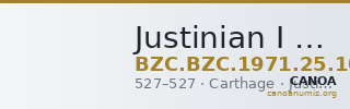 Justinian I — Nummus (Carthage, 527) — CANOA