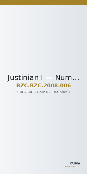 Justinian I — Nummus (Rome, 540) — CANOA
