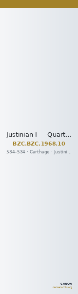 Justinian I — Quarter siliqua (Carthage, 534) — CANOA