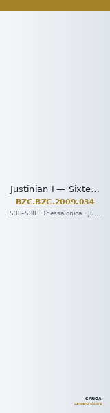 Justinian I — Sixteen Nummi (Thessalonike, 538) — CANOA