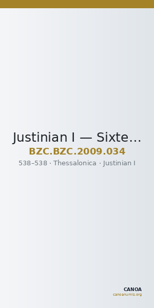 Justinian I — Sixteen Nummi (Thessalonike, 538) — CANOA