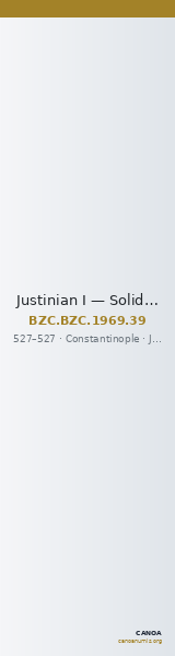 Justinian I — Solidus (Constantinople, 527) — CANOA