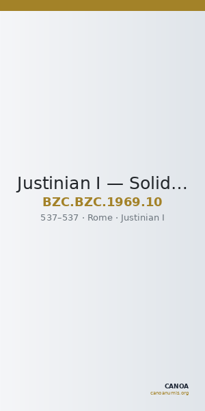 Justinian I — Solidus (Rome, 537) — CANOA