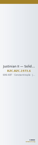 Justinian II — Solidus (Constantinople, 686–687) — CANOA