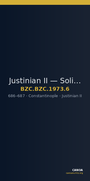 Justinian II — Solidus (Constantinople, 686–687) — CANOA