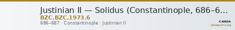 Justinian II — Solidus (Constantinople, 686–687) — CANOA