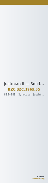 Justinian II — Solidus (Syracuse, 685) — CANOA