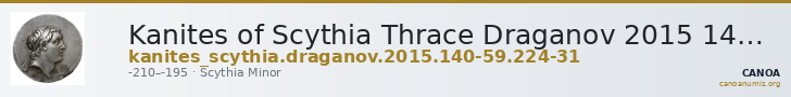 Kanites of Scythia Thrace Draganov 2015 140-59; 224-31 — CANOA