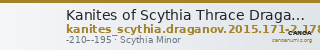 Kanites of Scythia Thrace Draganov 2015 171-2; 178-9; 282-8 — CANOA